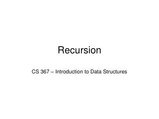 Recursion