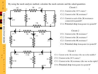 C1.1. Current in the 10 V source?