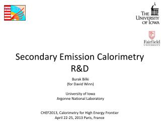 Secondary Emission Calorimetry R&amp;D