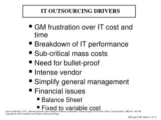 IT OUTSOURCING DRIVERS