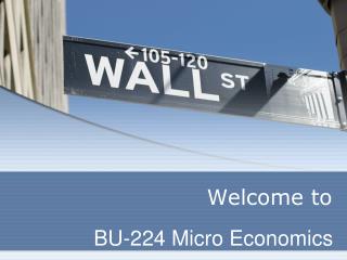 BU-224 Micro Economics