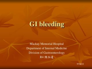 GI bleeding