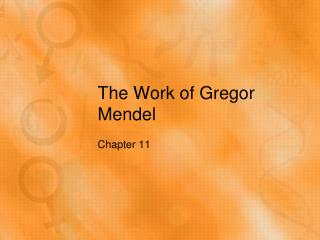 The Work of Gregor Mendel