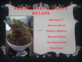 KERTAS DARI SERABUT KELAPA