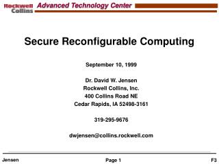 Secure Reconfigurable Computing