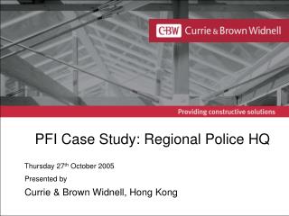 PFI Case Study: Regional Police HQ