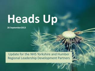 Heads Up 26 September2013