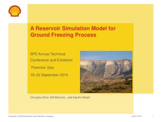 A Reservoir Simulation Model for Ground Freezing Process