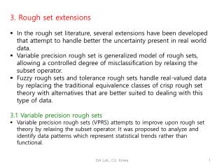 3. Rough set extensions