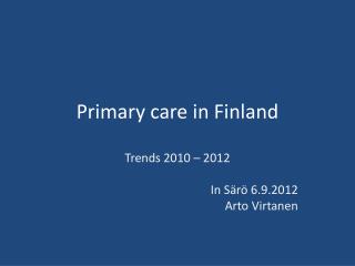 Primary care in Finland