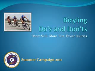 Bicyling Do’s and Don’ts