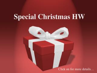 Special Christmas HW