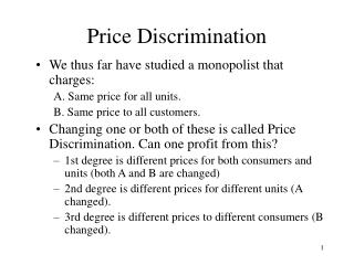 Price Discrimination