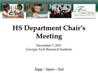 HS Department Chair’s Meeting