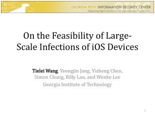 On the Feasibility of Large-Scale Infections of iOS Devices