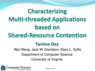 Characterizing Multi-threaded Applications based on Shared-Resource Contention