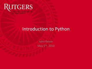 Introduction to Python