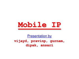 Mobile IP