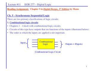 Lecture #11 EGR 277 – Digital Logic