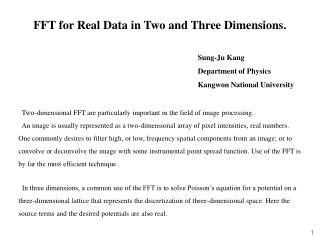 FFT for Real Data in Two and Three Dimensions.