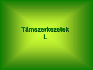 Támszerkezetek I.