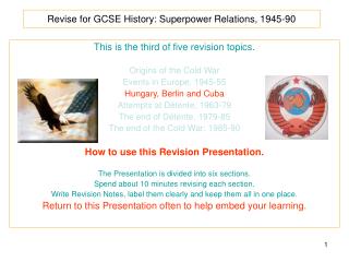 Revise for GCSE History: Superpower Relations, 1945-90