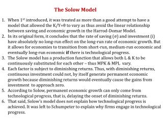 The Solow Model