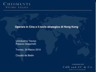 Operare in Cina e il ruolo strategico di Hong Kong