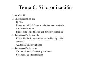 Tema 6 : Sincronización