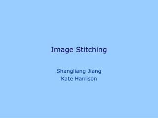 Image Stitching