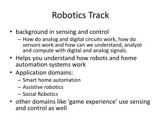 Robotics Track