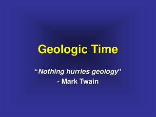 Geologic Time