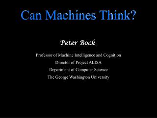 Can Machines Think?
