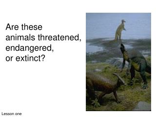 Are these animals threatened, endangered, or extinct?