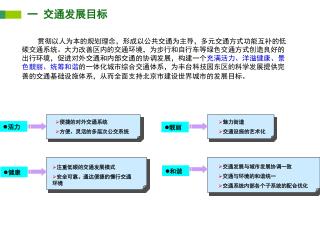 一 交通发展目标
