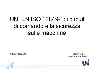 UNI EN ISO 13849-1: i circuiti di comando e la sicurezza sulle macchine