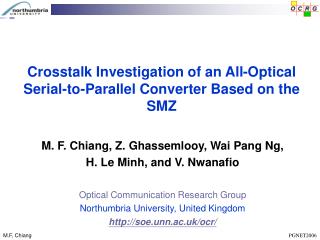 M. F. Chiang, Z. Ghassemlooy, Wai Pang Ng, H. Le Minh, and V. Nwanafio