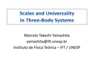 Scales and Universality in Three-Body Systems