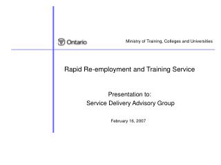 Rapid Re-employment and Training Service