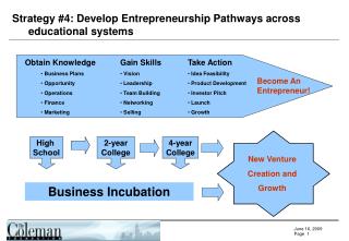 Strategy #4: Develop Entrepreneurship Pathways across educational systems