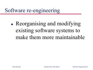 Software re-engineering