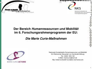 Nationale Kontaktstelle Humanressourcen und Mobilität