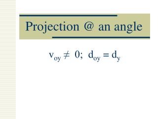 Projection @ an angle