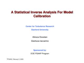 A Statistical Inverse Analysis For Model Calibration