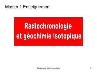 Master 1 Enseignement