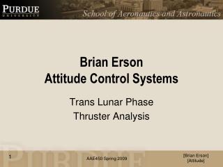 Brian Erson Attitude Control Systems