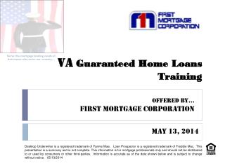 VA Guaranteed Home Loans Training