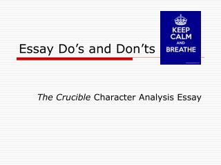 Essay Do’s and Don’ts