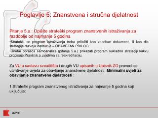 Poglavlje 5: Znanstvena i stručna djelatnost