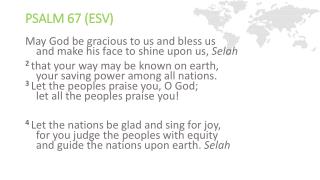 Psalm 67 (ESV)